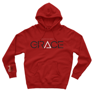 Sufficient Grace Hoodie- Red